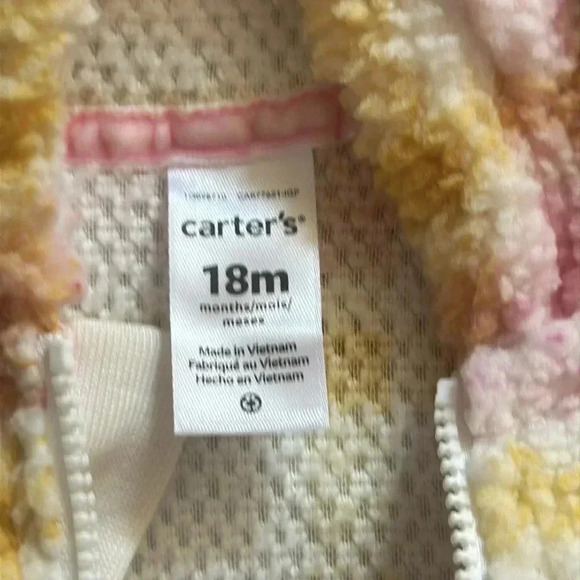 Carter's Infant Girls Plaid Sherpa Jumpsuit - Picture 3 of 4